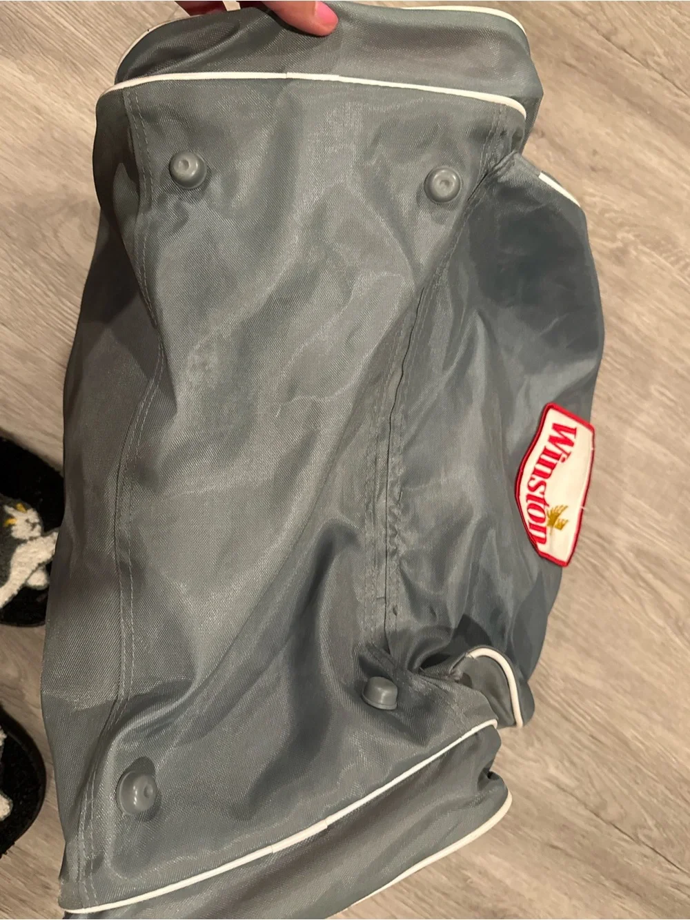 Gray & Red Vintage Winston Cigarettes Duffle Bag